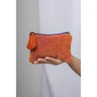 Geometric velvet bag