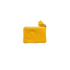 BAG270 - Velvet bag FLOWER, yellow