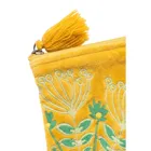 BAG270 - Velvet bag FLOWER, yellow