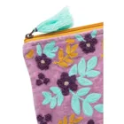 BAG273 - Flower velvet bag, pink