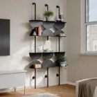 SOLIS ADJUSTABLE SHELVES 4PC BLK