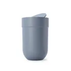 TOUCH WASTE CAN W LID SLATE BLUE