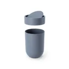 TOUCH WASTE CAN W LID SLATE BLUE