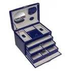 Windrose jewellery case Merino Moda dark blue