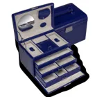 Windrose jewellery case Merino Moda dark blue
