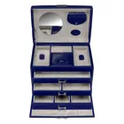 Windrose jewellery case Merino Moda dark blue