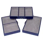 Windrose jewellery case Merino Moda dark blue