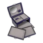 Windrose jewellery case small Merino Moda dark blue
