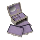 Windrose jewellery case small Merino Moda beige