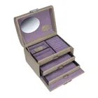 Windrose jewellery case small Merino Moda beige