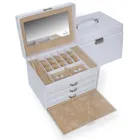 Schmuckkoffer Victoria Ringe M8.001.012043 weiss beige mit Korrosionsschutz Ech