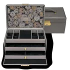 Collector's case 2414.510.561604 grey black with 12 small compartments FLEUR VENICE -