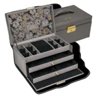 Collector's case 2414.510.561604 grey black with 12 small compartments FLEUR VENICE -