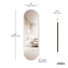 HUBBA PILL MIRROR 157x45 BRASS