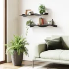 SURF SHELVES (SET OF 2) BLACK
