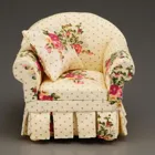 001.743/4 - Armchair with Rose Decor, miniature