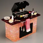 001.712/2 - Barbecue, Decorated, miniature