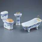 001.764/3 - Bathroom Set "Blue Ribbon", 3 Pieces, miniature