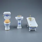 001.764/3 - Bathroom Set "Blue Ribbon", 3 Pieces, miniature