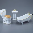 001.767/3 - Bathroom Set, White, 3 Pieces, miniature