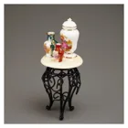 001.704/5 - Metal side table with vases, miniature