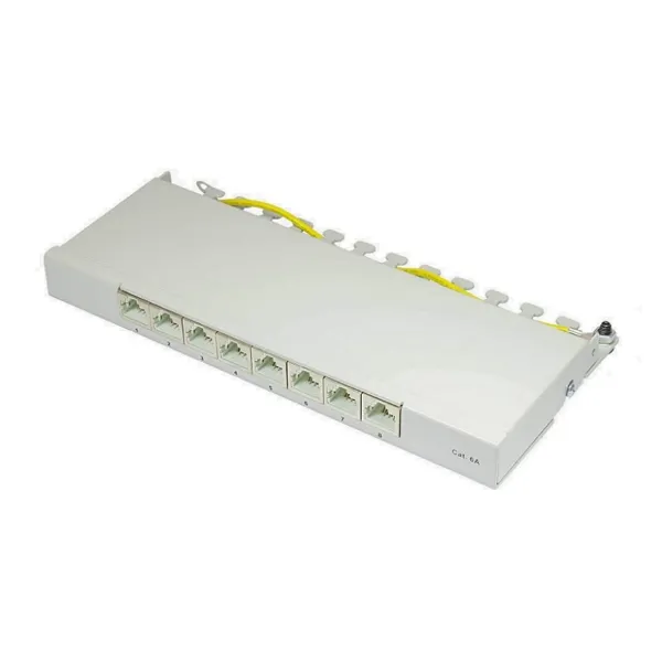 VARIA Group - Desktop-Patchpanel - Cat. 6a, 8 Ports, geschirmt, grau