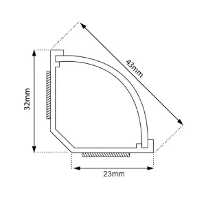 Maclean Brackets - MCTV-575 - Cable conduit white, 1,5 m, 43 x 23 mm
