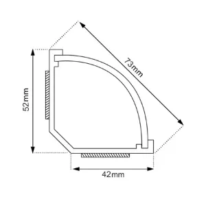 Maclean Brackets - MCTV-577 - Kabelkanal weiß, 1.5 m, 73 x 42 mm