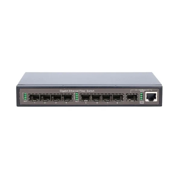 Extralink - Managed Switch, 8x-SFP-Ports 1.25 Gbps und 1x-SFP-Combo-Port (Uplink+RJ45)