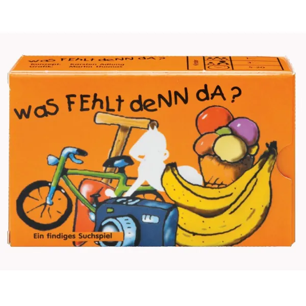 Adlung-Spiele - ADL01038 - Was fehlt denn da? - Kartenspiel (GB, DE, FR, IT), für 1+ Spieler, ab 3 Jahren