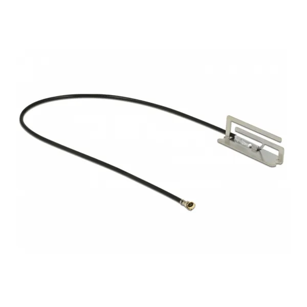 Delock - 86392 - WLAN-Antenne - 802.11 ac/ax/a/h/b/g/n, MHF(R) 4L-Stecker, 1.6 dBi, 1.13, 12 cm, PIFA, intern