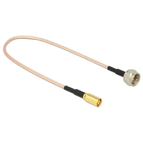 Delock - 13001 - Antenna Cable - F plug to SMB plug, RG-316, 25 cm