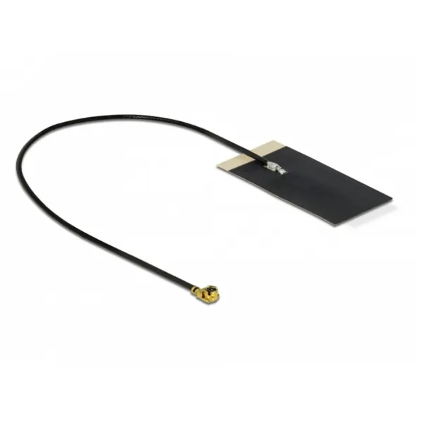 Delock - 12611 - WLAN-Antenne - 802.11 ac/ax/a/h/b/g/n, MHF(R) I-Stecker, 2.7-3.0 dBi, 1.13, 15 cm, FPC