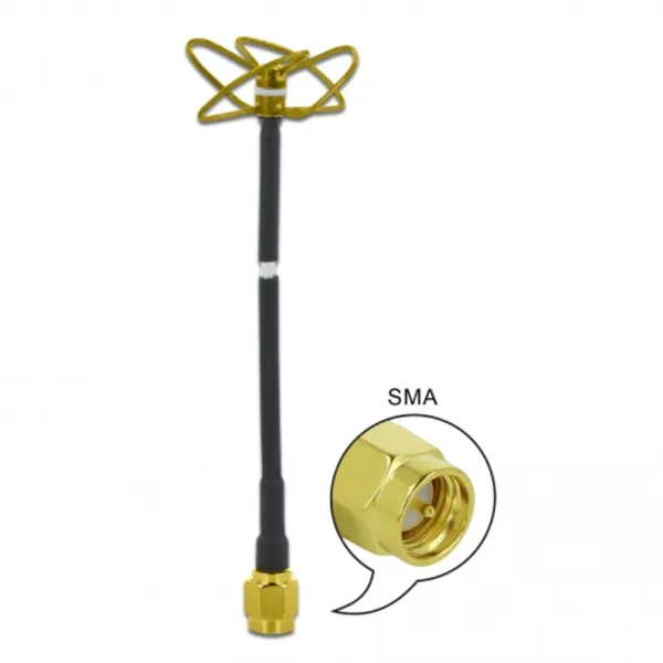 Delock - 12573 - FPV 5725 - 5875 MHz Antenne SMA Stecker 2,5 dBi zirkular polarisiert