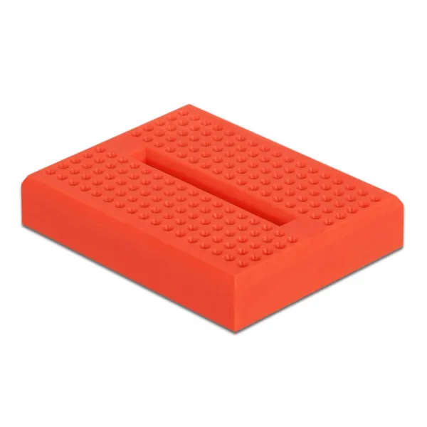 Delock - 18318 - Experimentier-Mini Steckbrett 170 Kontakte rot