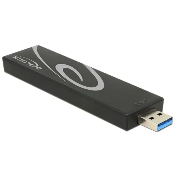 Delock - 42593 - Externes Gehäuse M.2 Key B 80 mm SSD > USB 3.1 Gen 2 Typ-A Stecker