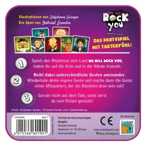 Cocktail Games - COGD0002 - We will rock you, Kartenspiel, 4-12 Spieler, ab 10 Jahren (DE-Ausgabe)