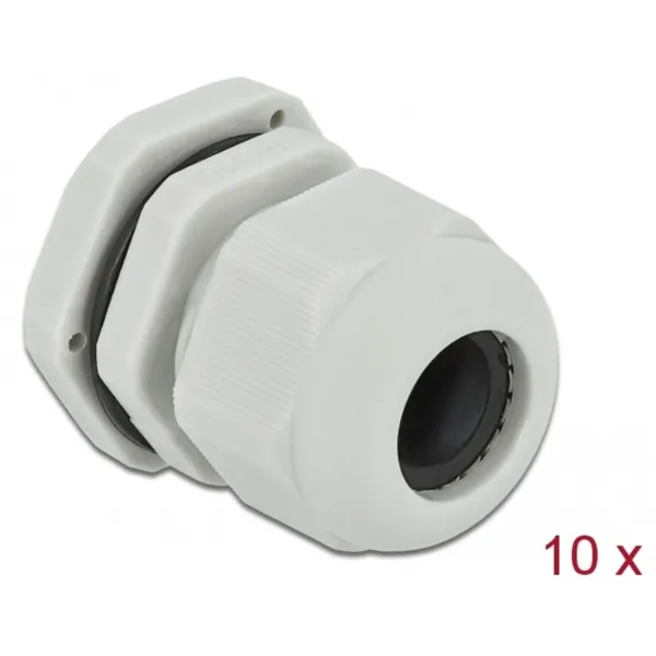 Delock - 60219 - Cable Gland PG16 10 pieces grey