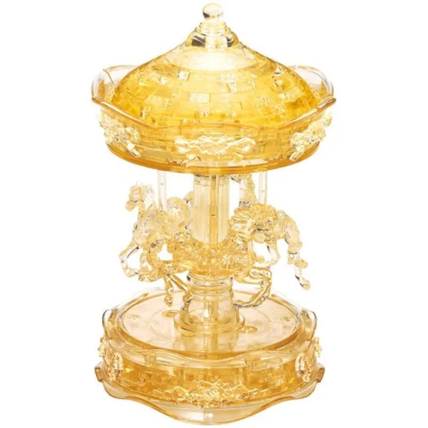 HCM Kinzel GmbH - HCM59152 - Crystal Puzzle: 3D Karussell - Groß, 83 Teile (DE, EN), ab 14 Jahren