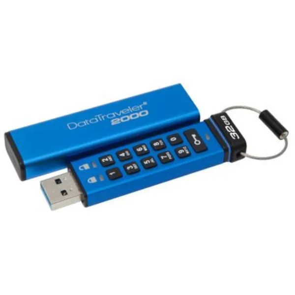 Kingston - DT2000/4GB - USB Stick, 4GB, blau