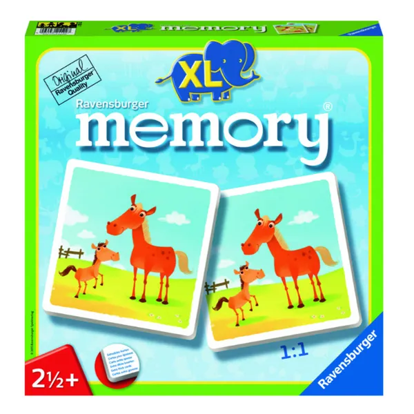 Ravensburger AG - RAV21122 - Mein erstes XL Memory Tiere, Kinderspiel, für 2-4 Spieler, ab 2,5 Jahren