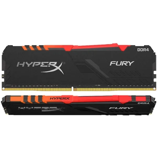 Kingston - HX432C16FB3AK2/64 - HyperX FURY RGB - DDR4 - 64 GB: 2 x 32 GB - DIMM 288-PIN - unbuffered