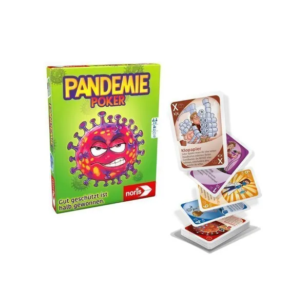 Noris Spiele - NOR64517 - Pandemie Poker, Kartenspiel, für 2-6 Spieler, ab 8 Jahren (DE-Ausgabe)