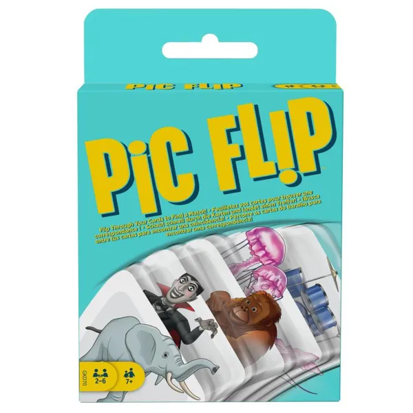 Mattel - MTLGKD70 - Pic Flip, Würfelspiel  2 bis 6 Spieler ab 7 Jahren (DE-Ausgabe)