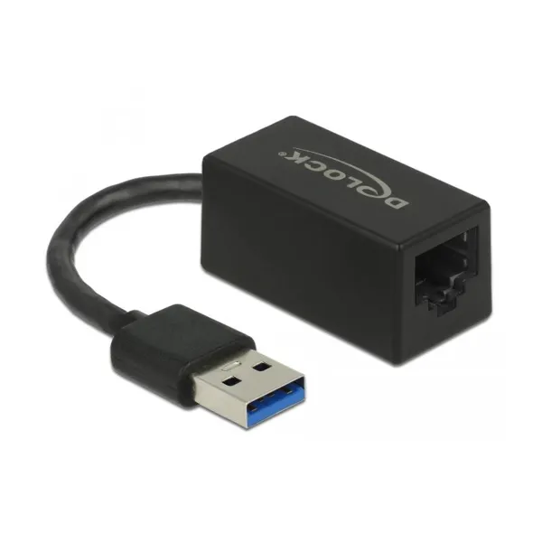 Delock - 65903 - Adapter SuperSpeed (USB 3.2 Gen 1) Type-A male > Gigabit LAN 10/100/1000 Mbps compact
