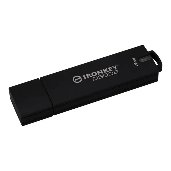 Kingston - IKD300S/4GB - IronKey USB-Stick D300S - USB 3.1 Gen 1 - 4 GB - Schwarz