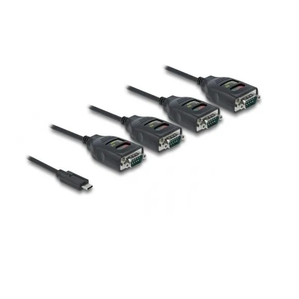 Delock - 90495 - Adapter USB Type-C™ to 4 x Serial RS-232 DB9 with 15 kV ESD protection