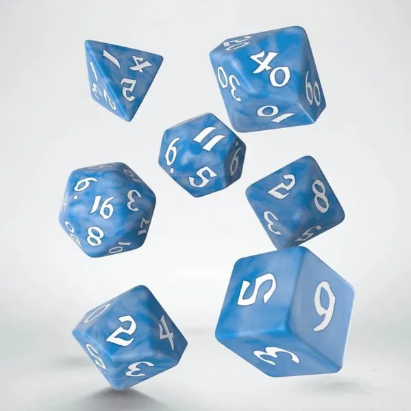 Q-Workshop - SCLR05 - Classic Runic glacier & white Dice Set (7)