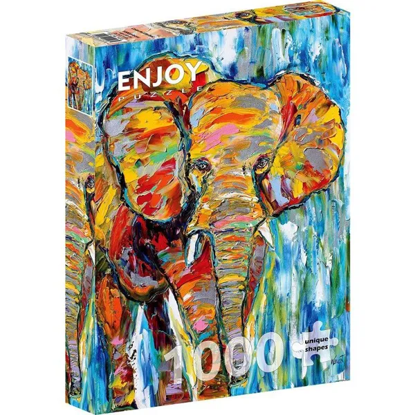 ENJOY Puzzle - ENJOY-1413 - Colorful Elefant, Puzzle, 1000 Pieces