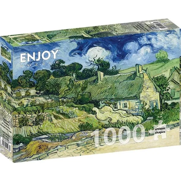 ENJOY Puzzle - ENJOY-1173 - Vincent Van Gogh: Thatched Cottages at Cordeville, Puzzle , 1000 Teile